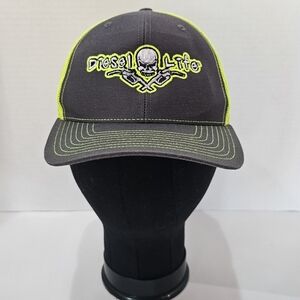 Diesel Life Hat Cap Snap Back Trucker Embroidered Skull Mens One Size EUC